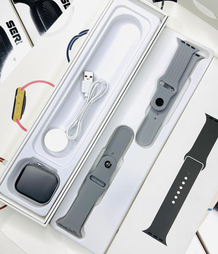 Series 10 Stainless Steel 2 Straps {Apple Logo}