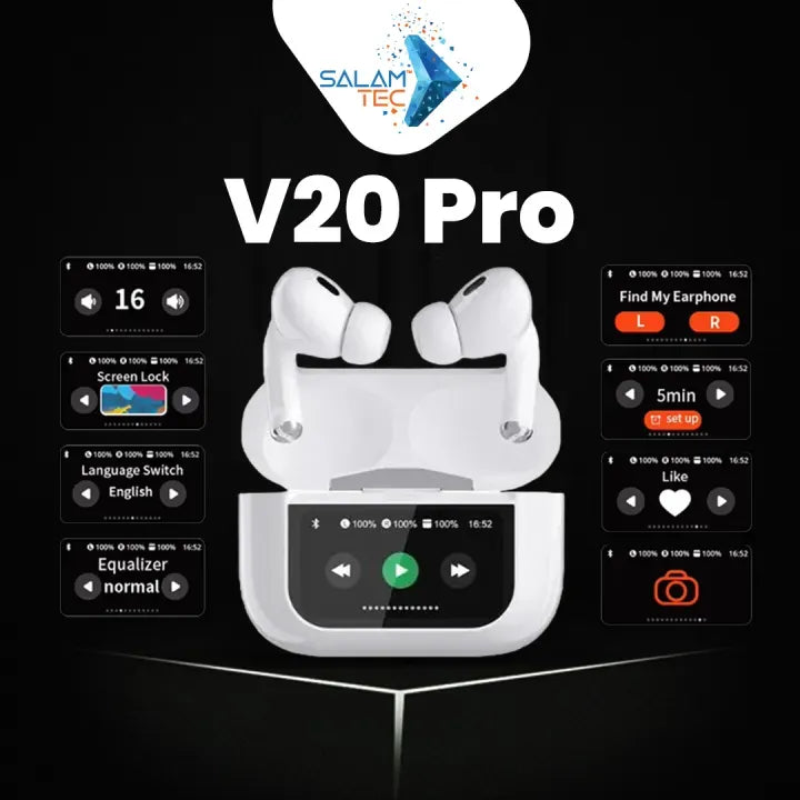 V20 Pro LCD AirPods | ANC & ENC Noise Cancelling