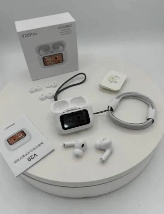 V20 Pro LCD AirPods | ANC & ENC Noise Cancelling