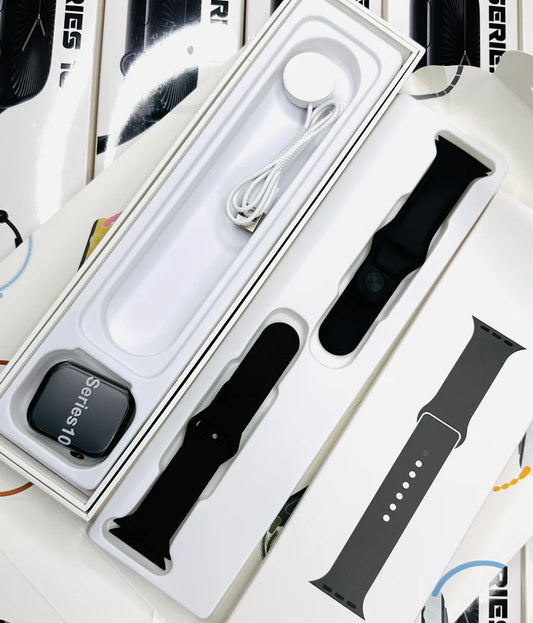 Series 10 Stainless Steel 2 Straps {Apple Logo}