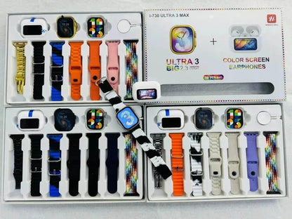 I-730 ultra 3 Max smart watch+Lcd Earbuds